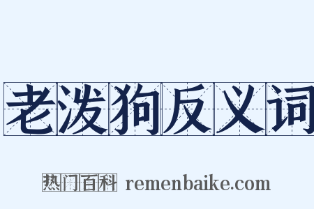 老泼狗反义词是什么意思的图片